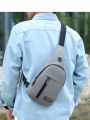 Men Chest Bag New Fashion Solid Color Men Outdoor Casual Shoulder Crossbody Bag. 