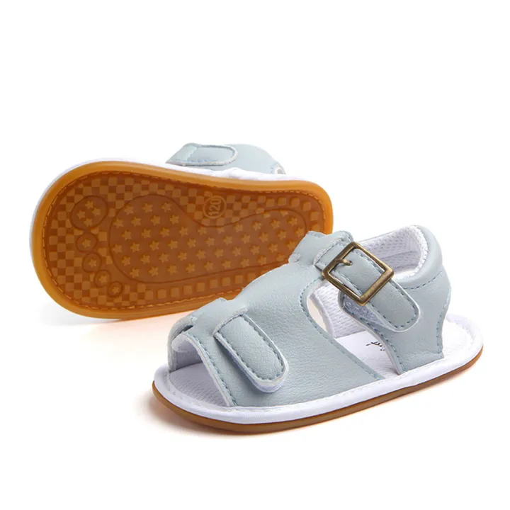 Kidlove%201%20Pair%20Of%20Baby%20Boys%20Artificial%20Pu%20Sandals%20%20Shoes%20Rubber%20Non-slip%20Soft%20Sole%20Adjustable%20Buckle%20Toddler%20Shoes%20Casual%20Walking%20Shoes%20color%20-%20Image%204