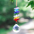 Rainbow Glass Crystal Garland Strands Chakra Beads Prisms Suncatcher Chandelier Crystal Ball Replacement Car Pendant Hanging. 