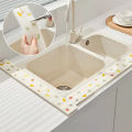Kitchen Sink Splash Guard Sponge Adjustable Dish Drying Mat Bathroom Sink Water Catcher Absorbent Mat Countertop Protector. 