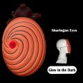 2025 Tobi Glowing Naruto Mask Role Play Cosplay Sharingan Face Cover Uchiha Obito Japanese Anime White Mask Halloween. 