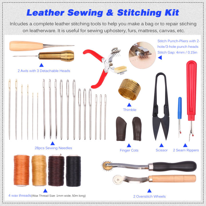 KOGEEK%20273%20Pieces%20Leather%20Working%20Tools&Supplies%20Storage%20Case%20Basic%20Leathercraft%20Groover%20Beveler%20Cutter%20Number&Letter%20Stamps%201/4in%20Leather%20Sewing&Stitching%20Rivets&Snap%20Fasteners%20Leather%20Punch%20-%20Image%205