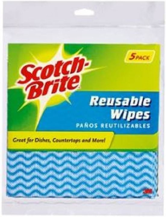 3M Scotch-Brite Reusable Wipes - 5 pack