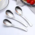 Stainless Steel Chinese Soup Spoons -Home Kitchen Deepen Large Capacity Silver Mirror Polished Flatware for Soup Rice Tableware. 
