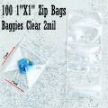 Ziplock Clear Bags(Apple) 100pcs 1"X1" 2mil. 