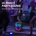 Tronsmart Halo 200 Karaoke Bluetooth Speaker with 2 Mics, Loud Speaker with Powerful Sound and Deep Bass, Party Sync, 5 Lighting Modes, Custom EQ &Lights, 18H Playtime, Supports Mic & Guitar for Party. 