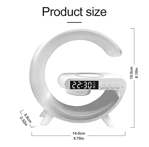 Intelligent LED Table Lamp with Wireless Charging, Bluetooth Audio ...
