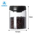 GOIKEA Coffee Bean Storage Jar Moisture-proof Glass Storage Jar for Kitchen 500/900/1200/1800ml Vacuum Sealed Coffee Beans Jar. 