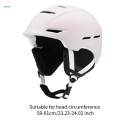 Ski Helmet Impact Resistant Winter Adjustable Fitting Skateboard Helmet L Size Pink. 