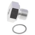 Oil Water Pressure Temp Sensor Adapter M16x1.5 -1/8 NPT NEW SLIVER W/ Gasket. 