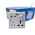 Universal wall switch socket 8 hole 2 pin & 3 pin socket multi plug base 10A. 