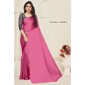 Valentina Wedding Party Sarees with Blouse / Superior Plain Color 7-Yard Saree with Jacket Material. 
