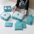 6pcs Packing Cubes Luggage Bags Organizer Durable Travel Travel Luggage Packing Organizers Set with Toiletry Bag Pink. 