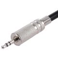 QUANBU 4.9ft 3.5mm 1/8 inch Male to 6.35mm 1/4 inch Male TRS Stereo Audio Cable Hot Black. 