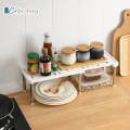【ALLGOOD】Retractable 35-61cm Anti-skid Stainless Steel Storage Shelf Shoe Rack Cabinet Holders Kitchen Organizer Simple Nordic Style Home Kitchen Decor. 