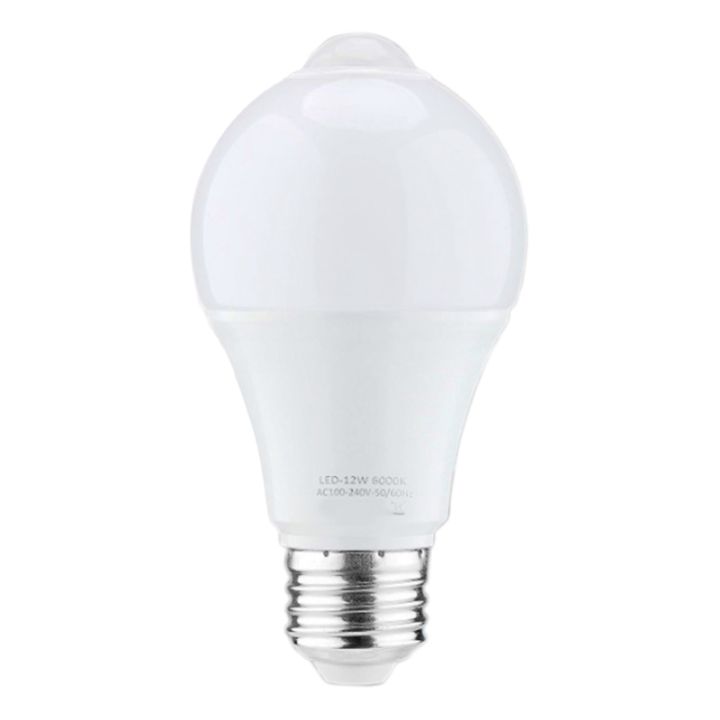 12W Motion Sensor Light Bulb,Outdoor/Indoor Movement Activated Security LED Bulb,1000LM,E26/B22,3500K Warm White
