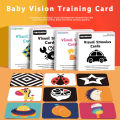 Baby Visual Stimulus Card Kids Sensory High Contrast Vision Development Flash Cards Enlightenment Early Learning Toy. 