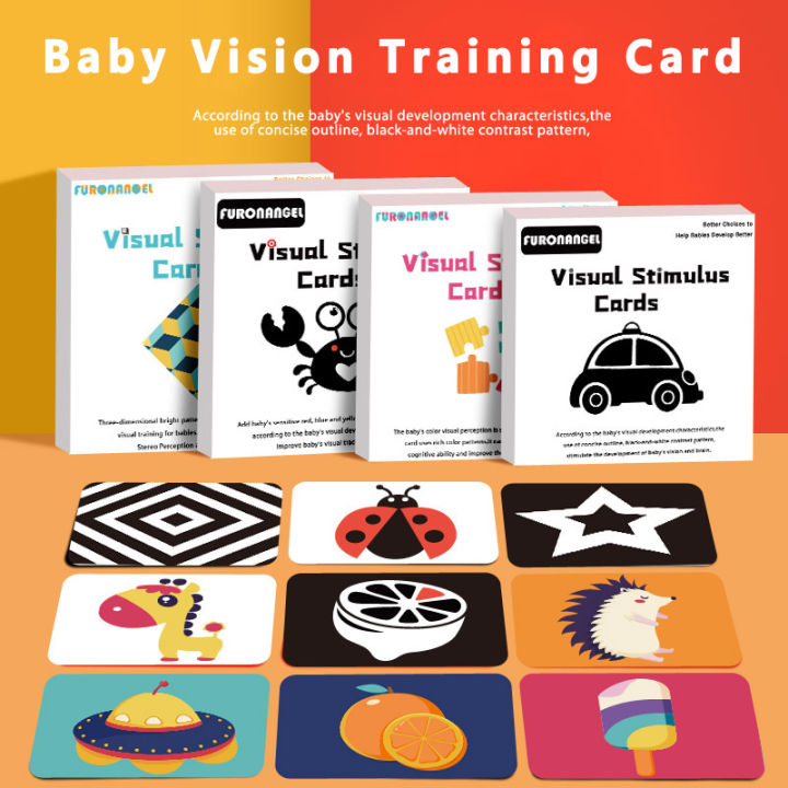 Baby Visual Stimulus Card Kids Sensory High Contrast Vision Development Flash Cards Enlightenment Early Learning Toy