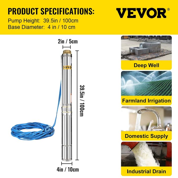 Fine%20Brand%20Tube%20Well%20Pump%204''%20Water%20Pump%202''%C3%973HP%20H%20150%2040M%20Stainless%20Steel%20Deep%20Well%20Pump%20-%20Image%203