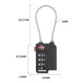 1 s Luggage Combination Lock Portable TSA Approved Security Cable Luggage Lock 3-Digit Combination Password Lock Padlock. 
