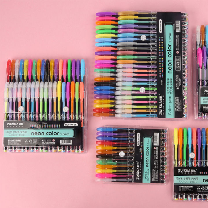 Colored%20Gel%20Pens%20Set%20Neon%20Color%20Pen%20Marker%201.0mm%20for%20Children%20Students%20Adults%20Writing%20Drawing%20Coloring%20Books%20Journaling%20Office%20School%20Stationery%20Supplies%20-%20Image%202