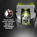 HTC AT-509 Men's Trimmer 90 Minutes Runtime Stainless Steel Blades 8 Length Settings Sleek Black Design. 