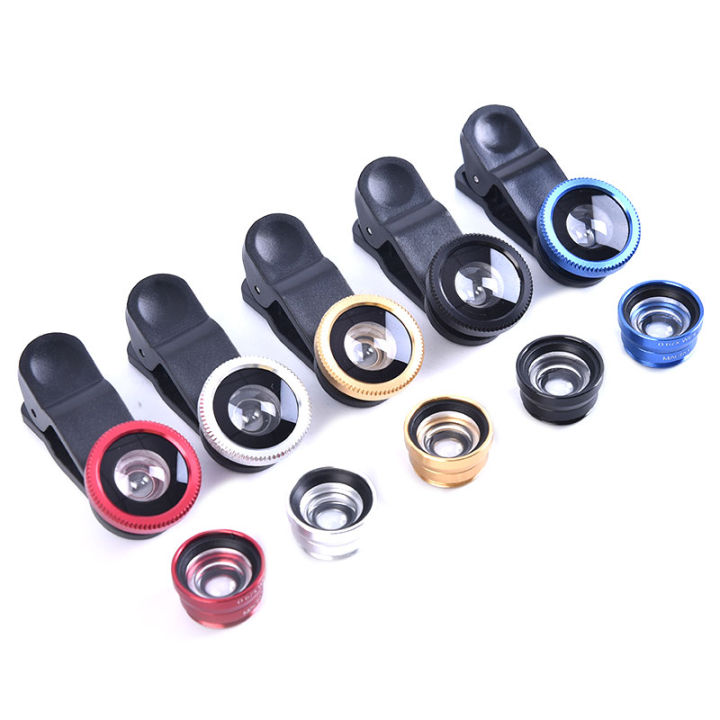 3 In 1 Mobile Phone Fish Eye+Wide Angle+Macro Camera Lens For Universal Cell Phone