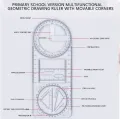 1/3pcs Multi-function Drawing Ruler Geometric Figure Ruler High School Mathematics Drawing Template Cute Ruler. 
