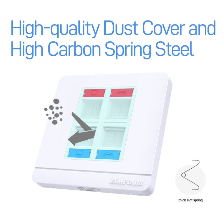 Ampcom%20Rj11%20Rj45%20Faceplate%20Wall%20Socket%20Wallplate%20Face%20Plate%201-Port%202-Port%204-Port%20Networking%20Telephone%20Socket%20Outlet%20Mount%20Panel%20-%20Image%205