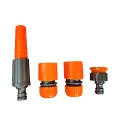 4Pcs Water Spray Connector Washing Hose Pipe Tap Nozzle Garden Watering Gun Washer Cleaning Tool. 