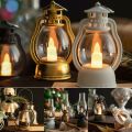 Vintage LED Candle Lantern Retro Kerosene Lamp Candle Hanging Light Outdoor Portable Electronic Lantern Light Home Garden Decor. 