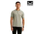 Moose Men’s Marl Seamless Polo T-Shirt - Tornado. 