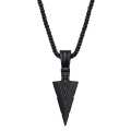 Sunny Arrowhead Pendant Men Necklace Vintage Alloy Chain Spearpoint Necklace Fashion Accessories. 