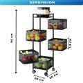 5 Tier Square Rotating Storage Shelf. 