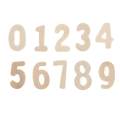 4x60x Wooden Number 0-9 Unpainted Education Numbers Kid's Early Learning. 