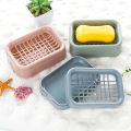 Double grid soap box bathroom drain Nordic storage creative new plastic travel handmade soap holder.. 