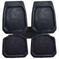 Universal Fit Rubber Bucket Car Carpet 5 Pcs Black Color. 