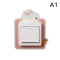 Luminous Animal Switch Sticker Cartoon Sticker Glow In The Dark Fluorescent Decoration Panda Switch Sticker Home Kid Room Decor. 