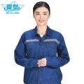 Summer Thin Denim Work Clothes Suit Men's Reflective Stripe Electric Welding Auto Repair Electrician Labor Protection Clothing Wear-Resistant Summer Clothes. 