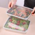 1/3/6pcs Kitchen Stainless Steel Food Storage Containers Set With Transparent Lids Stackable For Meat Fruits Veggies Camping. 