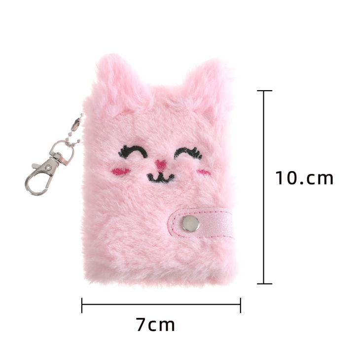 Writing%20Drawing%20Pad%20With%20Blank%20Inner%20Papers%20Notebook%20With%20Keychain%20Cute%20Cat%20Face%20Plush%20Mini%20Pocket%20-%20Image%205