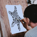Chaoshihui 8pcs Painting Stencils Set Sea Animal Pattern Drawing Template DIY Hollow out Stencil. 