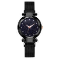 Lazy Starry Sky Surface Watch for Women Milan Strap Quartz with Magnet.