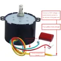 LKPCIGCXM 50KTYZ Permanent Magnet Synchronous Motor CW/CCW Low-Speed High-Torque Motor AC 220V 6-10W Miniature (30 RPM). 