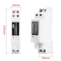 Household Electronic Din Rail Single Phase Electricity Power Consumption Wattmeter Energy Meter KWh Counter. 