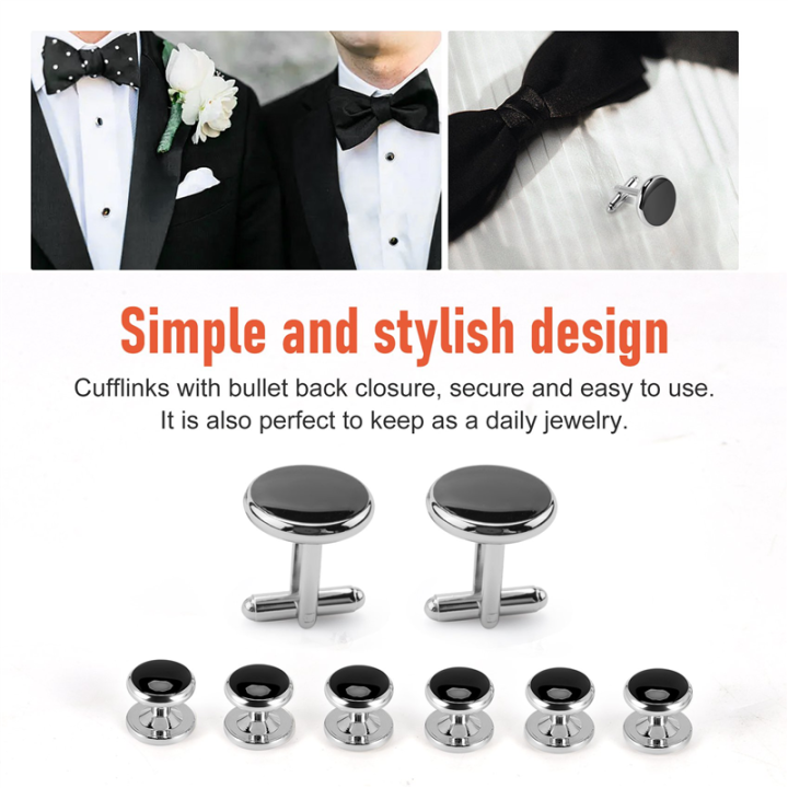 Cufflinks%20and%20Studs%20Set%20for%20Tuxedo%20Shirts%202%20Cufflinks%20and%206%20Studs%20-%20Image%204