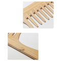 1Pcs Natural Bamboo Wooden Hair Comb Anti-Static Afro Fork Combs For Women Round Wide Tooth Wood Comb. 