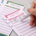 Expense Tracker Budget Sheets with Hole 24Pcs Loose Leaf Cash Money Envelop for A6 Binder Wallet Pockets Planner. 
