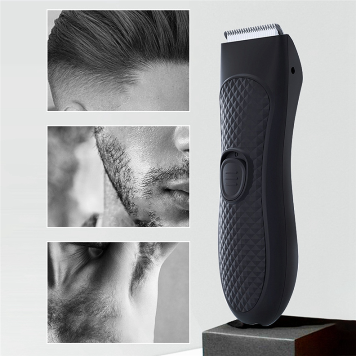 1Set%20Men'S%20Electric%20Trimmer%20Groin%20Hair%20Trimmer%20Pubic%20Hair%20Removal%20Intimate%20Areas%20Body%20Clipper%20Black%20Epilator%20Rechargeable%20Shaver%20-%20Image%202