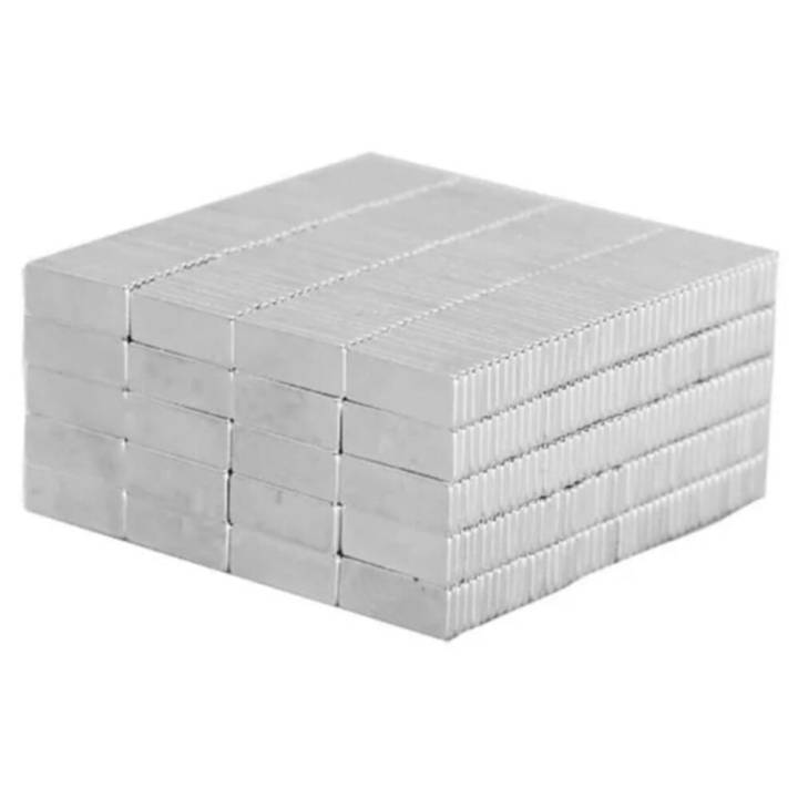 20  Pcs N32 Grade SILVER + Triple Layer Plated, Size 10x4x1MM Super Strong Sticking Neodymium NdFeB high quality product Applicable multiple purposes